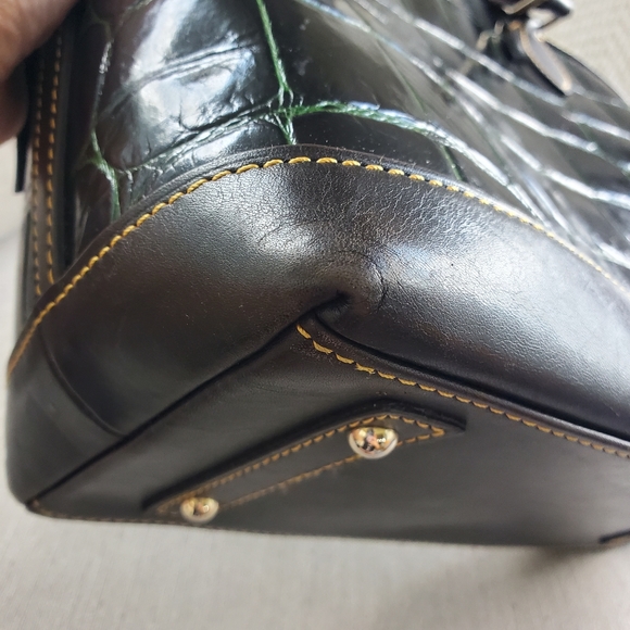 Dooney & Bourke croc embossed Dillen satchel - Picture 6 of 11
